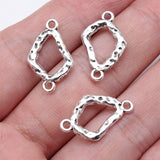 20pcs 13x21mm Antique Silver Color Hammer Pattern Geometric Connector For DIY Jewelry Making Handmade Jewelry Findings