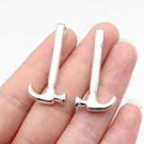 5pcs 40x19mm 2 Colors Antique Bronze Color Antique Silver Color Hammer Charms For DIY Jewelry Making