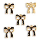 10pcs 15*13/20*17mm 7 colors Enamel Alloy bow Charm Earring Pendant DIY Keychain Necklace Jewelry Accessories W499