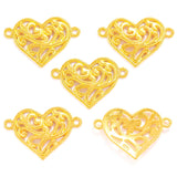 15pcs 5Color Double hole heart shaped Charm for Bracelet Necklace earring Pendant  DIY Handmade Jewelry Accessories 27*19mm A128