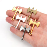 10 pcs axe Charms Antique Silver color Metal Pendant for Necklace Charm DIY Jewelry Making 40*25mm M32