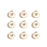 10pcs 3 styles Enamel heart-shaped Charm for Earring Keychain Necklace Pendant DIY Jewelry Accessories 14*12mm W489