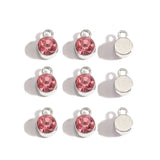 20pcs Colorful 10*7mm Birthstone Crystal Birthstone Charms Floating Charms for Handmade Birthday Jewelry Diy Accessories W483