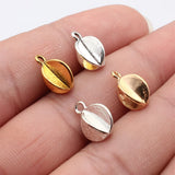 20pcs 13x10x9.2mm Kc Gold Color Rhodium Color Multifaceted Geometric Round Charms For DIY Jewelry Making