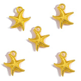 30Pcs 4 Colors Alloy starfish charm For Bracelets Necklaces Pendant Diy Handmade Jewelry Making 16*14mm D702