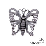 1pcs 58x58mm 2 Colors Antique Bronze Color Antique Silver Color Butterfly Charms For DIY Jewelry Making