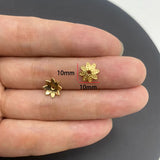 20-40pcs KC Alloy Flower Holder Partition Bead Cap Bead Holder Cap DIY Step Shaking Hairpin Hairpin Crown Accessories V149