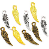 70pcs 6 Color Small wings Charm Alloy Metal For earring necklace Pendants DIY Handmade Jewelry Accessories Making 19*5mm D405