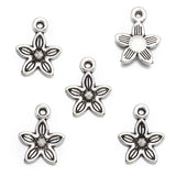 50pcs 6 Color cute small flower Charm for Bracelet Necklace earring Pendant  DIY Handmade Jewelry Accessories 10.5*13mm Q1163