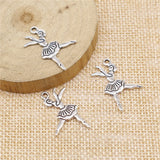 10pcs 18x28mm 2 Colors Antique Bronze Color Antique Silver Color Ballerina Ballet Charms For DIY Jewelry Making