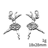 10pcs 18x28mm 2 Colors Antique Bronze Color Antique Silver Color Ballerina Ballet Charms For DIY Jewelry Making