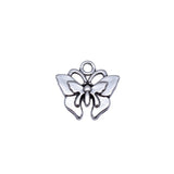 20pcs 16x16mm 2 Colors Antique Bronze Color Antique Silver Color Butterfly Charms For DIY Jewelry Making