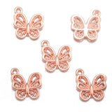 30pcs 6 Colors butterfly Charms For Bracelets Necklace Pendant DIY Handmade Jewelry Making accessories 12*13mm D2143