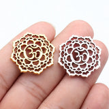 5pcs 26x26mm 2 Colors Antique Silver Color Antique Gold Color Om Symbol Charms For DIY Jewelry Making