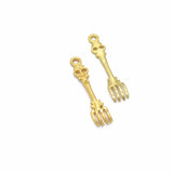 20pcs  Gold color Spoon Charms Necklace Pendant Bracelet Jewelry Making Handmade Crafts diy Supplies 33*9mm 1532