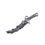 4pcs 62x17mm Antique Silver Color Dragon Pattern Sword Charms For DIY Jewelry Making