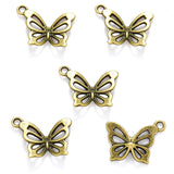 20pcs 6 Color butterfly Charms For Bracelets Necklace Pendant DIY Handmade Jewelry Making accessories 20*15mm D2133