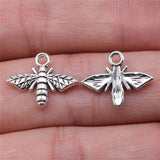 20pcs 14x18mm 2 Colors Antique Bronze Color Antique Silver Color Bee Charms For DIY Jewelry Making