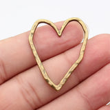 10pcs 39x31mm 5 Colors Hollow Heart Charms For DIY Jewelry Making