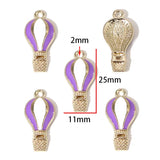 10PCS Alloy Drip-Style Hot Air Balloon Pendants DIY Necklace Earrings Jewelry Accessories Keychains Bag Charms Jewelry Making