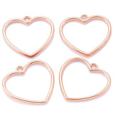 20pcs 5 colors hollow Hearts Charms Necklace Pendant Bracelet Jewelry Making Handmade Crafts diy Supplies 25*25mm