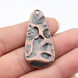 4pcs 47x23mm 2 Colors Antique Bronze Color Antique Copper Color Textured Teardrop Pendant For DIY Jewelry Making