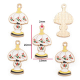 10pcs Vintage Enamel Cup Phonograph Bicycle Charms For Jewelry Making Handmade DIY Necklaces Pendants Bracelets Accessories W404