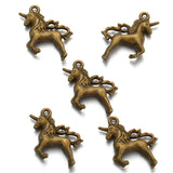 5Pcs  5 colors Alloy horse charm For Bracelets Necklaces Key buckle Pendant Diy Jewelry Making 20*25mm D9103