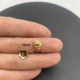 20-40pcs KC Alloy Flower Holder Partition Bead Cap Bead Holder Cap DIY Step Shaking Hairpin Hairpin Crown Accessories V149