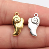 20pcs 20x10mm 2 Colors Antique Silver Color Antique Gold Color Angel Wings Charms For DIY Jewelry Making