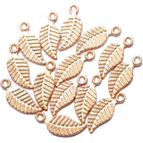 50pcs 14*6mm New Product 6 colors small leaves Charms Necklace Pendant Bracelet Jewelry Making Handmade Crafts diy Supplies
