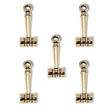 10Pcs Antique Silver Alloy Hammer-Finish Jewelry Pendants 18*6.5mm 6 Colors for Handmade DIY Jewelry Making Accessories J523