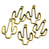 20pcs 7 Color cactus Charm  25X16mm Hollow Glue Blank Pendant Tray Bezel Charms DIY Handmade Bezel Mold Q273