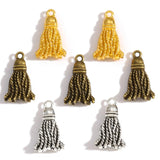 10pcs 3 colors tassel Charms Pendants For Necklace Bracelet Jewelry Making DIY Handmade 20*12mm J126