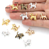 10pcs 6 Colors Small Dog Charms For Bracelets Necklace Pendant DIY Handmade Jewelry Making accessories 14*16mm D9348