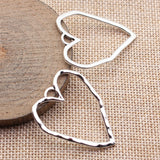 10pcs 39x31mm 3 Colors Antique Silver Color Kc Gold Color Antique Gold Color Large Hollow Hammer Heart Pendant