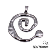1pcs 80x70mm 2 Colors Antique Silver Color Kc Gold Color Large Swirl Shaped Pendant For DIY Jewelry Making