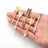 10pcs 5 color arrow Charms For Necklace Bracelet Keychain pendant DIY Jewelry Making 62*11mm M01