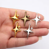 10pcs 35x23mm 5 Colors Star Charms For DIY Jewelry Making