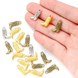 10Pcs 3 Color Metal Alloy  Charms Boots Shoes Pendants for Necklace Key buckle Jewelry Making DIY Handmade Craft 18*11mm
