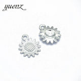 30Pcs 18*15mm 6 colors sunflower Charms for earring necklace Pendant DIY Jewelry Making Q151
