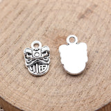 20pcs 16x10mm 2 Colors Antique Bronze Color Antique Silver Color Chinese Style Lion Dance Charms For DIY Jewelry Making