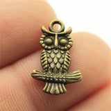 10pcs 19x12mm 2 Colors Antique Bronze Color Antique Silver Color Double Sided Owl Charms For DIY Jewelry Making