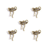 20pcs 6 colors alloy bow Charm Hollow Pendant For DIY Necklace Bracelet Earrings Jewelry Crafts Making Accessories 22*17mm N186