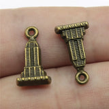 10pcs 18x10mm 2 Colors Antique Bronze Color Antique Silver Color Skyscraper Empire State Building Charms