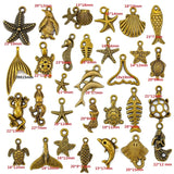 30pcs Mixed style Multiple styles Alloy Marine animals Charms for Earring necklace Pendant DIY Handmade Jewelry Making U090