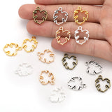 20pcs 5 color foliage Charms for Necklace Earrings Pendant DIY Jewelry Making Handcrafted Accessories 15*19mm Q390