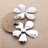 1pcs 79x69mm 3 Colors Antique Bronze Color Antique Silver Color Antique Gold Color Large Hammered Flower Pendant