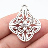 2pcs 40x34mm 2 Colors Antique Silver Color Antique Gold Color Triquetra Knot Charms For DIY Jewelry Making