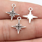 40pcs 17x14mm 2 Colors Antique Silver Color Antique Gold Color Star Charms For DIY Jewelry Making